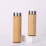 Bamboo Bottle For Tea Premium Tea Infuser Bottle Leak Proof BPA-Free Insulated