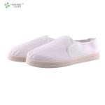 Autoclavable pharmaceutical factory cleanroom stripe canvas PVC outsole shoe
