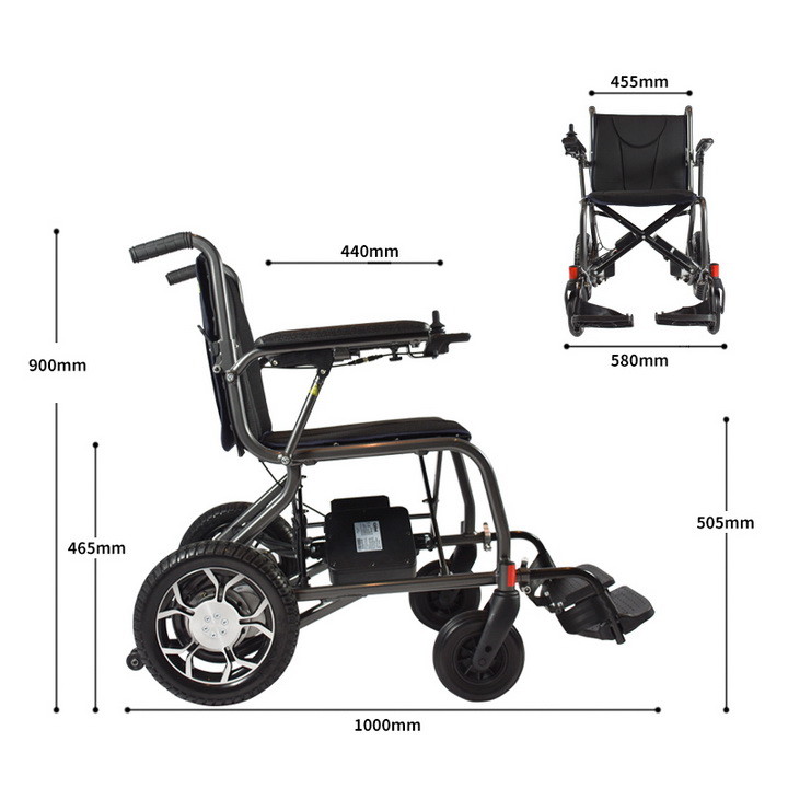 ISO13485 Multifunctional Folding Electric Wheelchair For Disabled