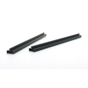 Matte Black Fixed Panel Shower Door Deep U-Channel Profile Plastic Customized