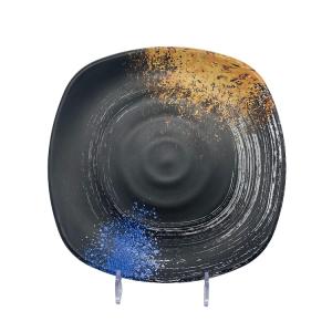 China 10.8'' Restaurant Square Melamine Dinner Plates Dinnerware Galaxy Pattern factory