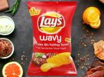 Wholesale Case of Lay's Wavy Chips, Manhattan Steak Flavor - 100 x 58g Packs for