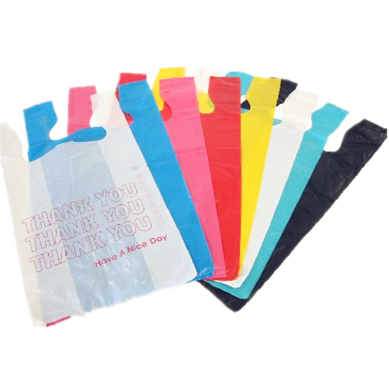 2017 Eco Friendly Customized Logo Non Woven print plastic t shirt shopping bag