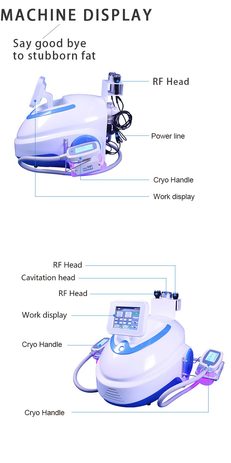 LF-223 Portable Dual Handles Cavitation RF Ice Therapy Machine/ Cryotherapy Slimming Equipment