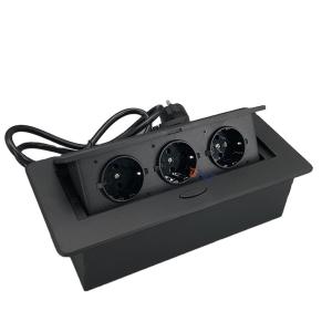 Multimedia EU plug electrical desktop power popup socket for conference table