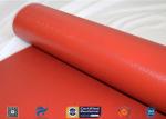 1150g Shiny Red Silicone Coated Fiberglass Fabric For Engine Thermal Insulation