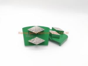 China HTC Concrete Grinding Disk Double Rhombus Segments Diamond Grinding Block factory