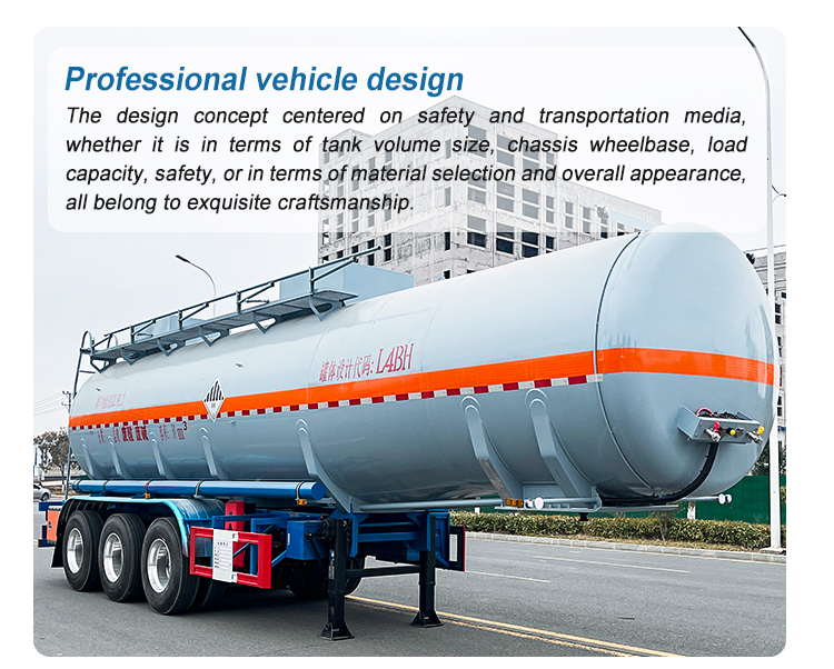 High Capacity 24000L PE Lining Hydrochloric Acid Tanker Semi Trailer With 3 Axles