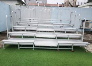 China Outdoor Aluminum Permanent Grandstands 203mm Riser Height With Double Decks factory