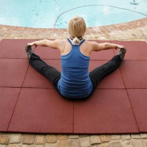 China E-Purchasing Eco-Sport Interlocking Tiles Outdoor Rubber Flooring -500x500mm - 4 Pack, 66 SQR/Ft Coverage - Coal factory