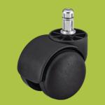 high quality casters double wheel ring stem cabinet caster PA material
