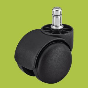 China high quality casters double wheel ring stem cabinet caster PA material factory