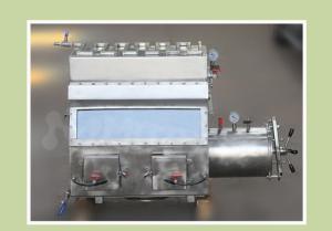 China Anti Corrosion Vacuum Glove Box For Inert Gas Operation Customized Glove Port factory