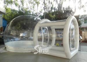 China Outdoor transparent inflatable camping bubble tent with frame tunnel entrance factory