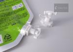 Pearl White Color Twist Spout Cap For Facial Mask Pouch , 5mm Inner Diameter