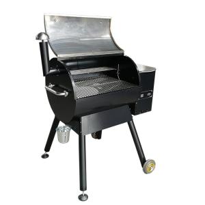 China High Pressure Protection Device Barrel Electric Wood Pellet Smoker Trolley BBQ Grill factory