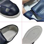 Anti Static Protection PVC ESD Safety Shoes Four Holes Navy Blue