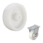75mm White 80KG Load Capacity Nylon Castor Wheels