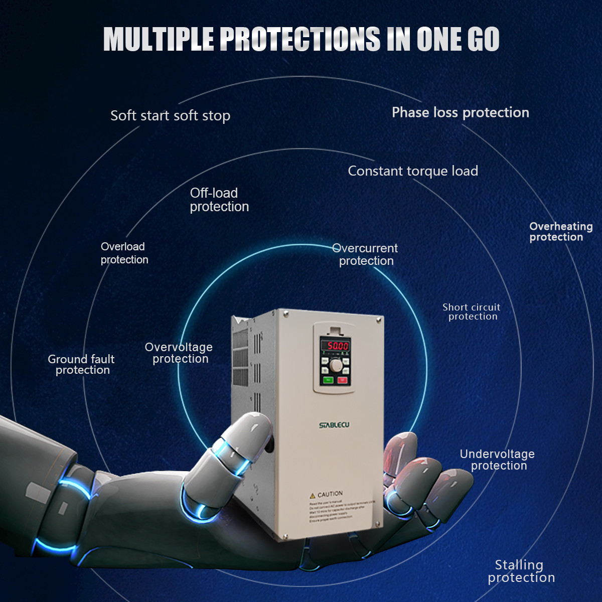 3 Phase AC Frequency Inverter 60HZ To 50HZ VFD VSD 30KW 37KW