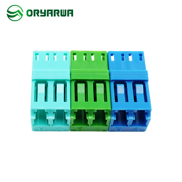 Blue RJ45 Duplex LC Fiber Optic Adapter Welded Type