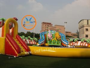 China Outdoor Inflatable Water Park With Slide Giant Dinosaurs Amazing Water Park factory