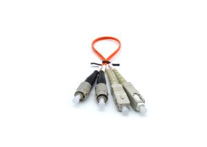 China 50 125 Fiber Optic Cable Various Color , 3M Multiplex LC ST Fiber Patch Cable factory