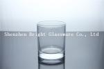 Clear glass cup, glass candle holder for decor