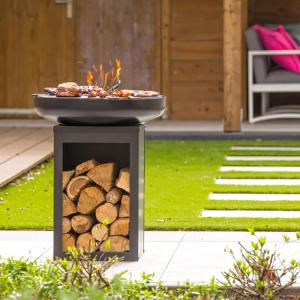China Corten Steel Charcoal Home Barbeque Grill Backyard Fireplace factory