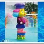Water Sprayground Spray Park Equipment , Monkey Cartoon Shaped Aqua Play Water