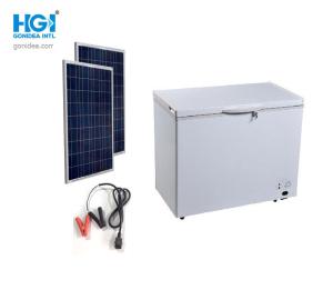 China SASO 312 Liter Solar Powered Chest Freezer Deep Fridge DC Compressor 41in factory