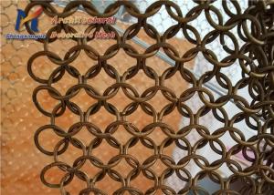 China Coffee Shop Ring Mesh Curtain 10mm 1.2mm 316 Stainless Steel Mesh Screen factory