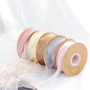 Solid Color Polyester Ribbon Roll 10 yards Wavy Shape Custom Logo