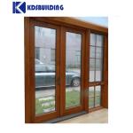 KDSBuilding Double Tempered Glass Waterproof Soundproof Simple Teak Wood Front