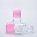 1.7oz Glass Roll On Deodorant Bottles Customized Color Perfume Oil Roller