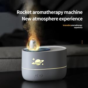 China 7 Colors Led Light Rocket Fire Flame Humidifier DC 5V With Auto Shut Off factory