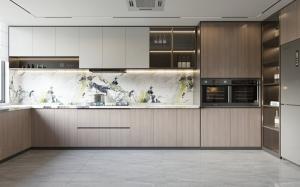 China New Style Modern Custom Cabinet Kitchen Wooden Furniture With Dtc Hardware factory