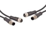 IP67 M12 Connector 1000mm Waterproof Cable Wire