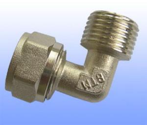 China compression brass fitting male elbow for PEX-AL-PEX factory