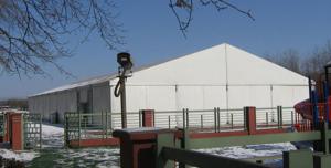 China Hot Sale 20m Width White Outdoor Warehouse Tent With Waterproof PVC Fabric factory