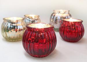 China Christmas Gold Electroplated Candle Jar Candle Glass Jar For candle factory