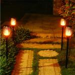 Solar Torch Lights,96 LED Dancing Flame Lighting, Waterproof Wireless Outdoor