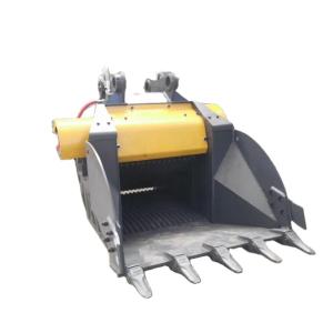 China Heavy Duty Construction Machine Attachment Excavator Crusher Jaw Crushing Bucket factory