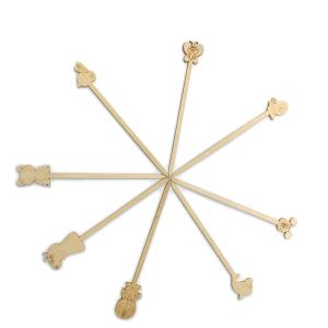 China Disposable Bamboo Cocktail Picks Bamboo Skewers For Party 12cm factory