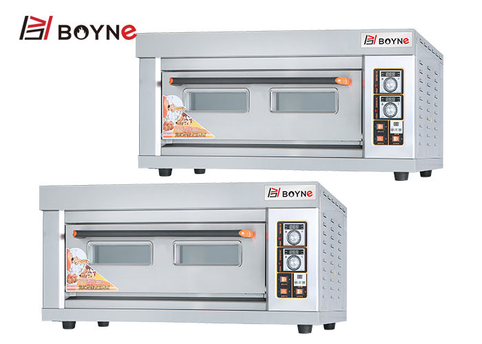 1 Deck 2 Tray 6.6kw Commercial Bakery Deck Oven for bakery