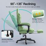 Ergonomic Gaming Chair with Footrest and Massage Maximum Weight Recommendation