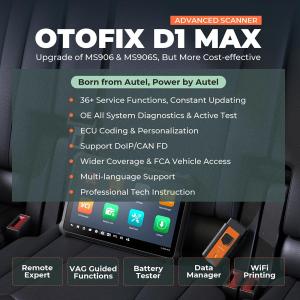 OTOFIX D1 Max Diagnostic Scanner Bi-Directional Bluetooth Scan Tool ECU Coding