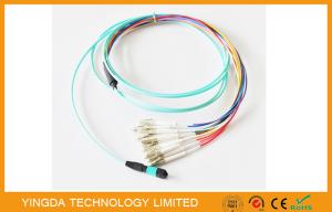 China Multimode MTP MPO Cable OM3 10G Flat OFNR Ribbon Cable Assembly 12Fibers factory