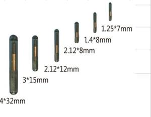 China Microchip RFID Glass Tag Sticker , Animal ID Tag For Pet Tracking 125KHZ Frequency factory