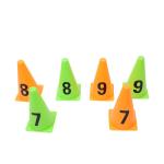 23cm Orange Training Cones , Digital Sign Barrel Small Football Cones