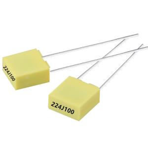 China CL23X P5MM Metallized Polyester Film Capacitor 224J 100V For Automotive Electronics factory